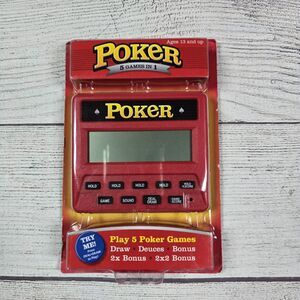 RecZone Poker 5 Games in 1 Handheld Model CP2076 New In Box